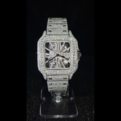 Moissanite Skeleton Watch