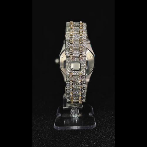 Moissanite Gold Watch - back view